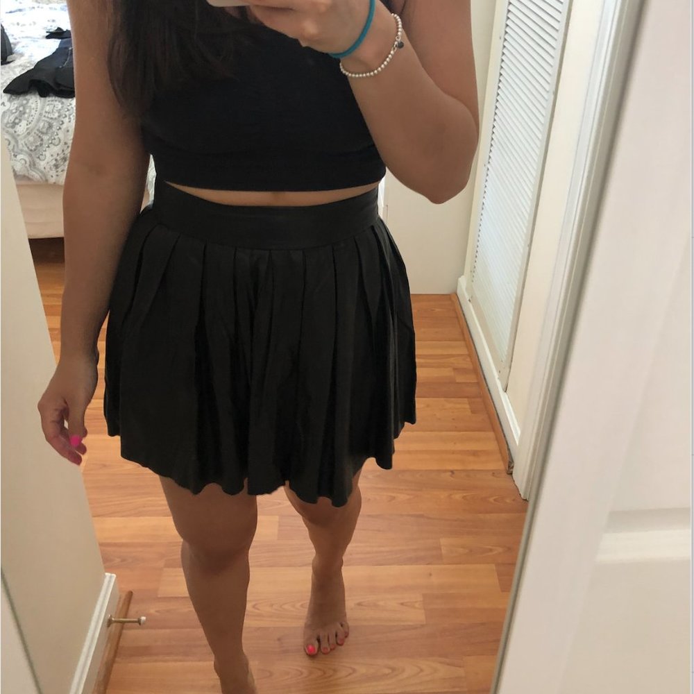 Alice and Olivia Leather Skirt